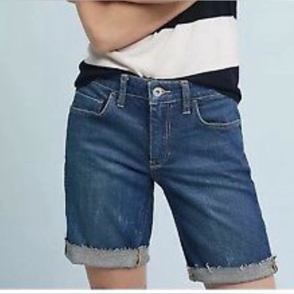 Anthropologie Pants - Anthropologie Pilcro and the Letterpress Shorts Mid-Rise Slim Sz 29 Blue Denim